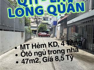Quận 11  mặt tiền hẽm kinh doanh  lạc long quân  4 tầng btct  ô tô ngủ trong nhà, giá 8,5 tỷ