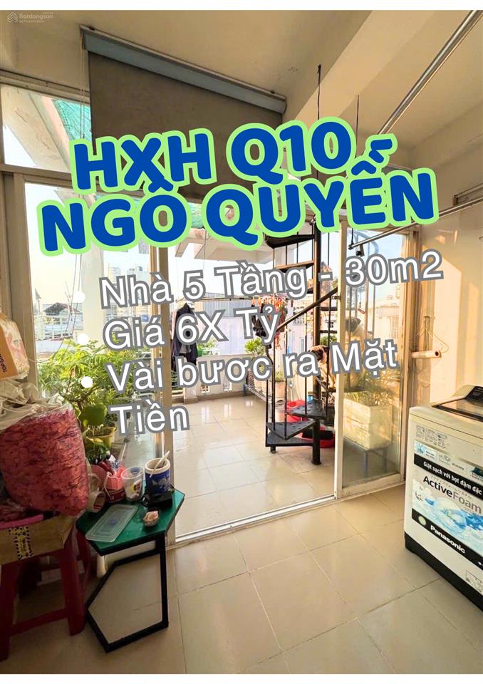 Trung tâm quận 10  hẻm oto thông  5 tầng vài bước ra mặt tiền ngô quyền, giá 6,9 tỷ