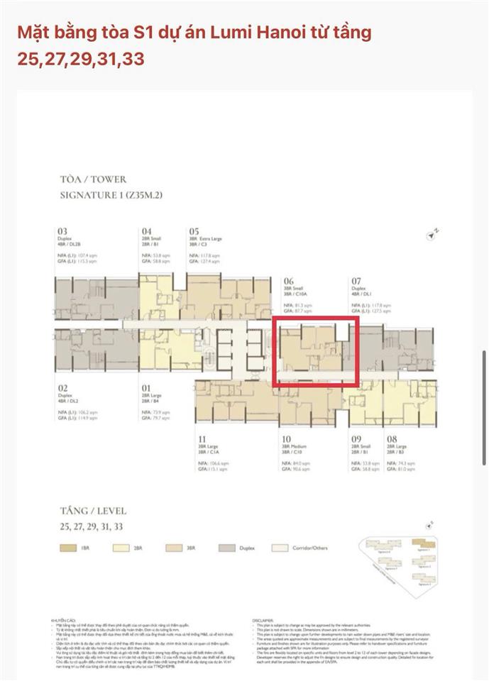 Căn giá phù hợp thị trường lumi hanoi bg, giá 6 tỷ, 81,3m, 3pn, nhanh không hết