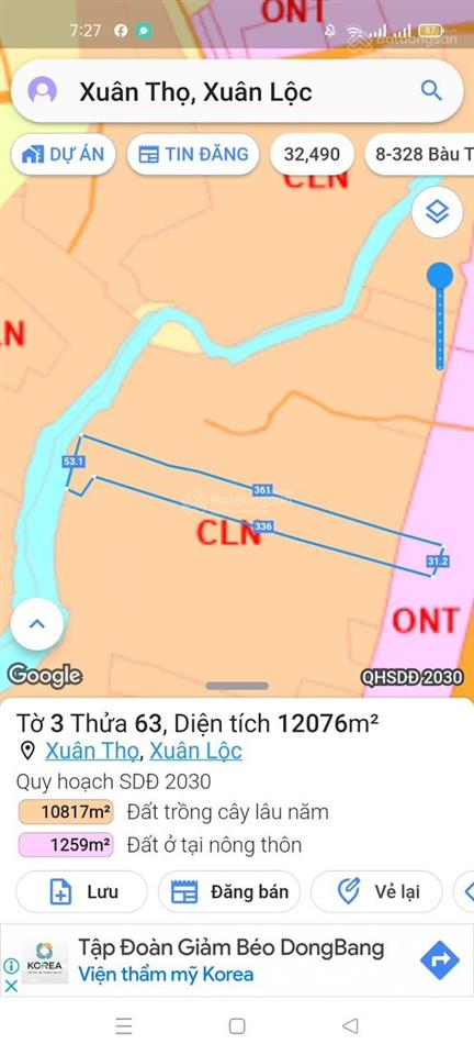 Bán đất tại xã xuân thọ, đồng nai, giá cực chất 13 tỷ, 20000m2 hàng hiếm