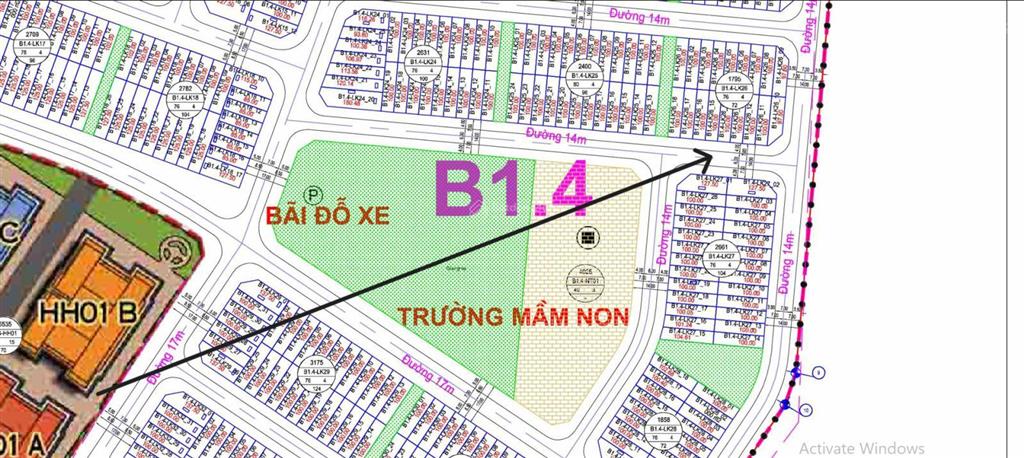 Chính chủ gửi bán liền kề b1.4 giá 10 tỷ 100m2