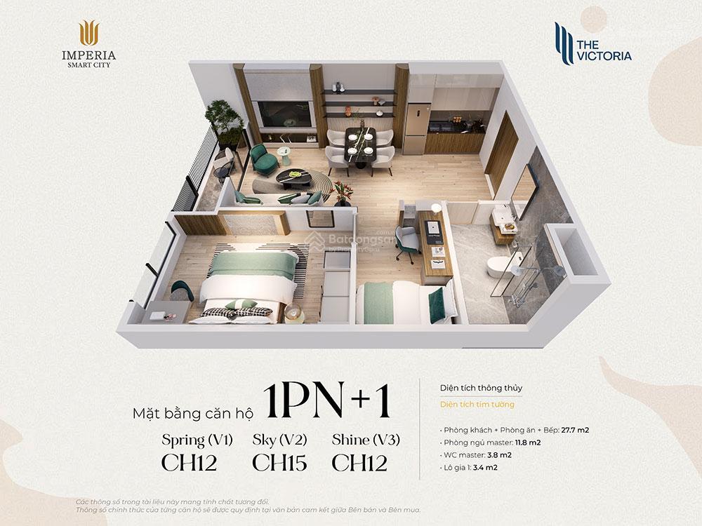 Tôi chính chủ cần bán lỗ căn 1n + giá 3,2 tỷ tại phân khu the victoria  vinhomes smart city