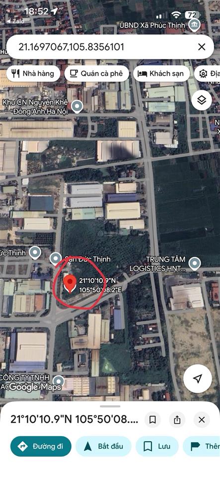 Bán đất làm nhà xưởng tại kcn nguyên khê, đông anh, hà nội, 180 tỷ, 12000 m2
