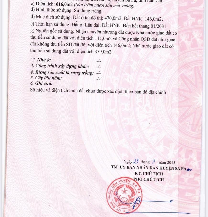 Bán đất tại đường thạch sơn, sa pa, lào cai, giá 75 tỷ, diện tích 748 m2