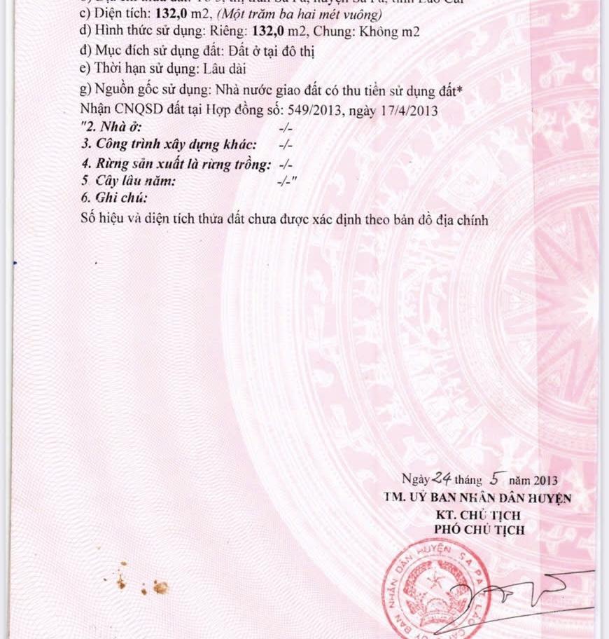 Bán đất tại đường thạch sơn, sa pa, lào cai, giá 75 tỷ, diện tích 748 m2