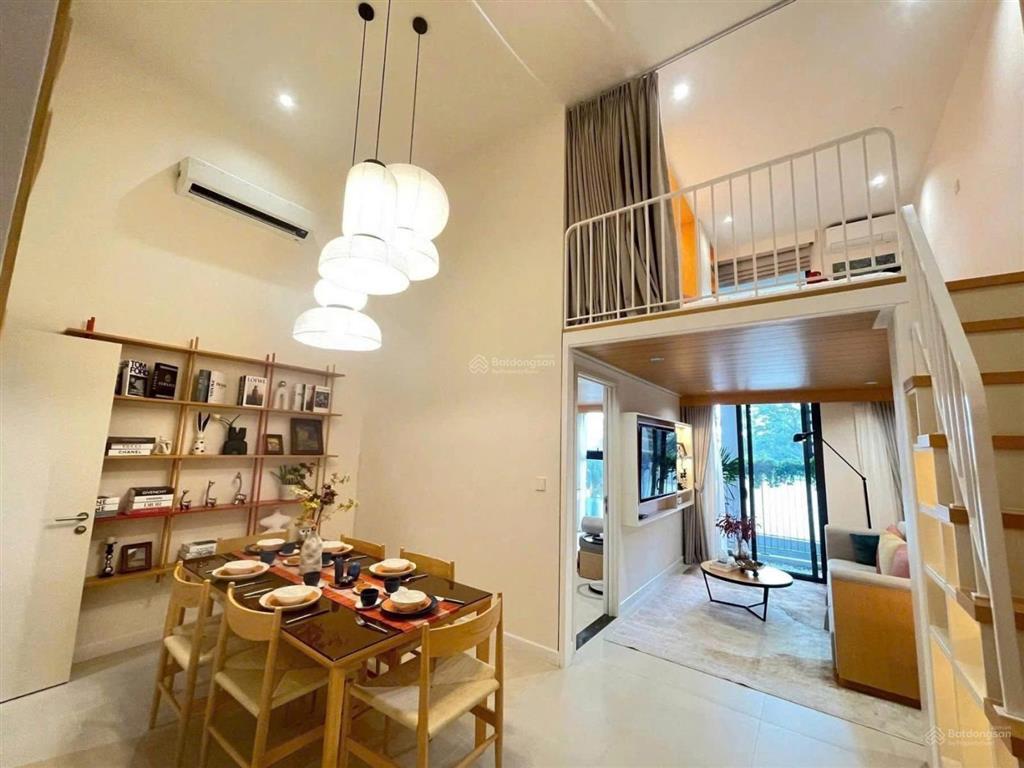 Cho thuê căn hộ 1pn + 1 thiết kế 2 tầng , bàn giao full nội thất , sạch sẽ , hiện đại