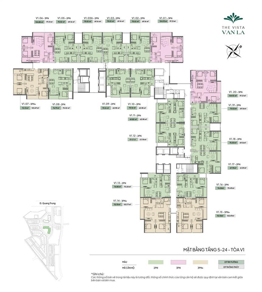 Căn 2pn 65m² giá phù hợp thị trường dự án vista, tầng trung, giảm ngay 900tr, htls 24t