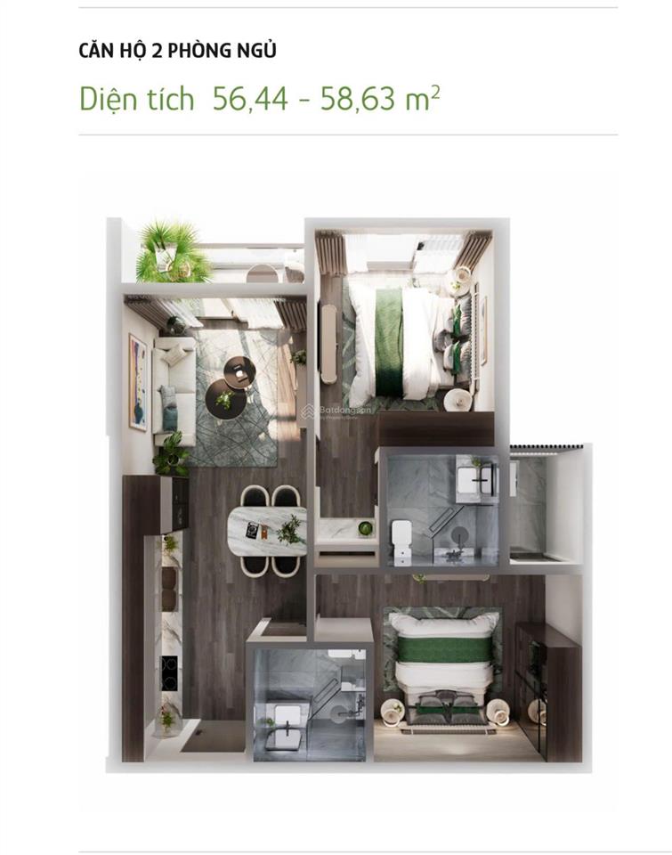 Cực nóng! sở hữu căn 2pn đẹp dự án imperia ocean city, chỉ 3,058 tỷ