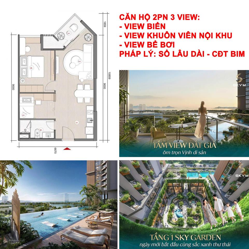 Hot chính chủ bán căn 57m2 2pn tầng 1x. ban công nhìn được 3 view.  0976 933 ***