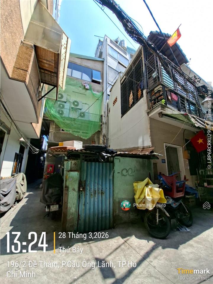 Nhà góc hẻm xe hơi đề thám quận 1  gần bùi viện, chợ bến thành  gpxd 3 tầng  chỉ 3,98 tỷ