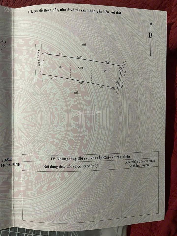 395m cách suối khoáng kim bôi 2,5m zá 750tr