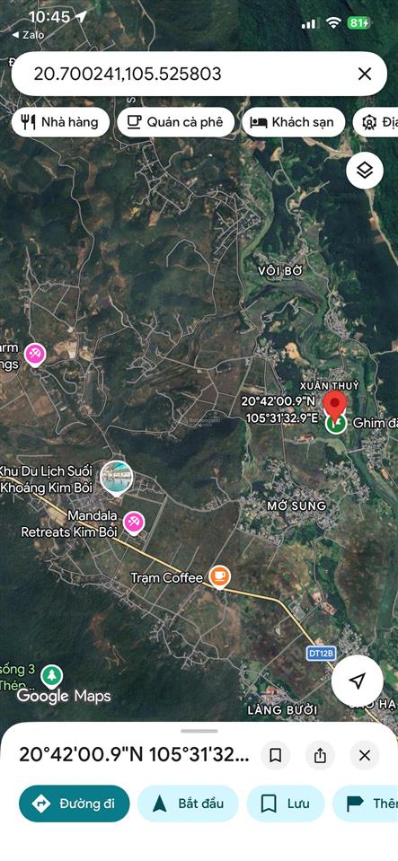 395m cách suối khoáng kim bôi 2,5m zá 750tr