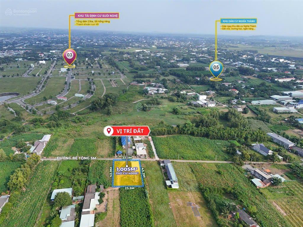 Bán đất nền 991m2  gần kcn sonaderzi