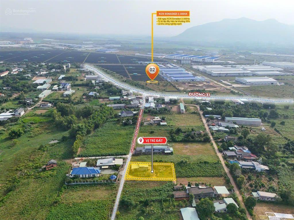 Bán đất nền 991m2  gần kcn sonaderzi