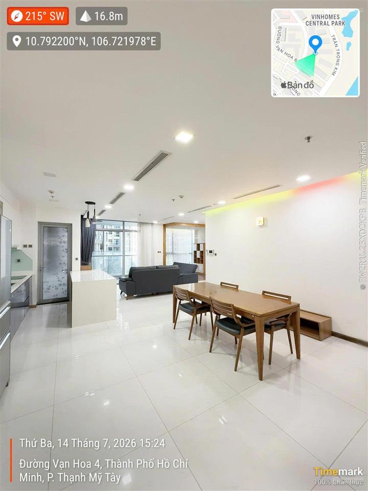 Giảm sâu 1 tỷ bán căn hộ 2pn  tòa c3 vinhomes central park  view thoáng đẹp  giá 10 tỷ