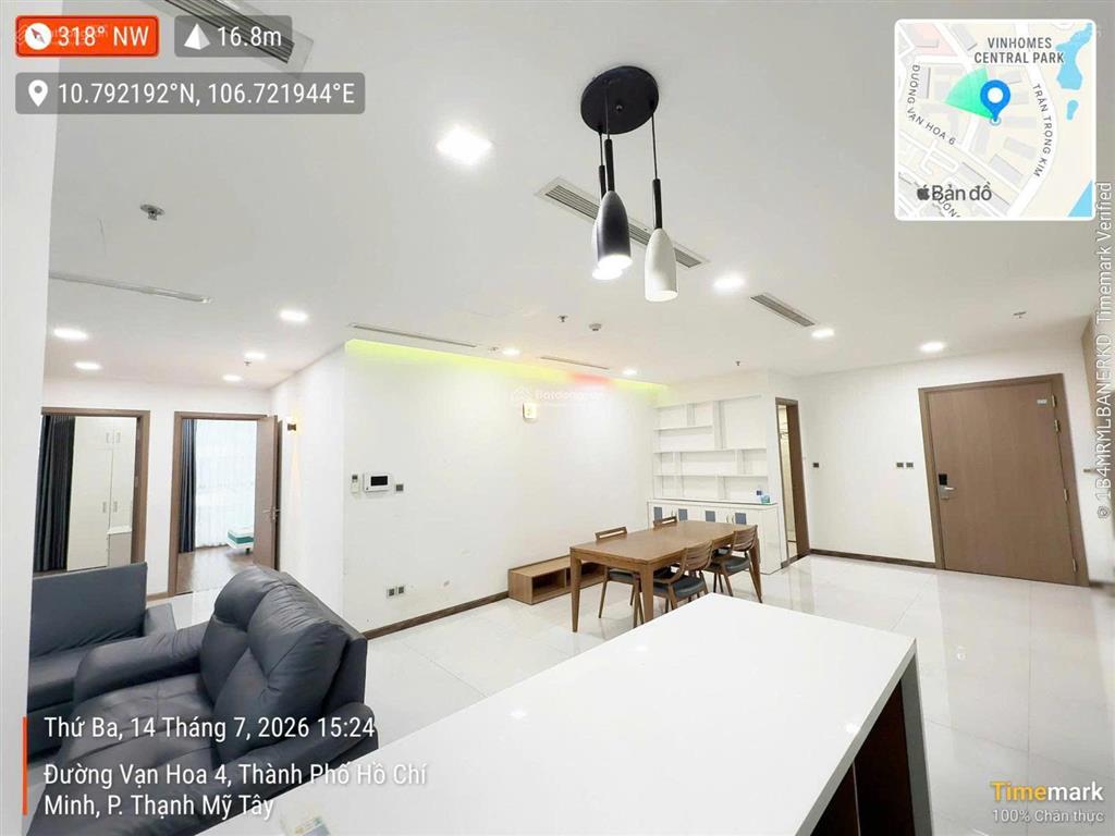 Giảm sâu 1 tỷ bán căn hộ 2pn  tòa c3 vinhomes central park  view thoáng đẹp  giá 10 tỷ