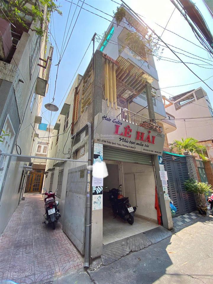 Gấp bán nhà hxh 3 mặt hẻm ko qh  lg đường trần quốc toản, p8, q3  sổ a4