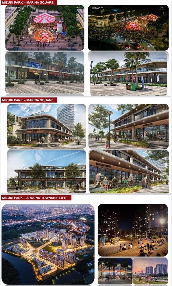 Shophouse 8,5 tỷ18,8 tỷ quảng trường bến du thuyền mizuki park sẵn sổ, sẵn hợp đồng thuê