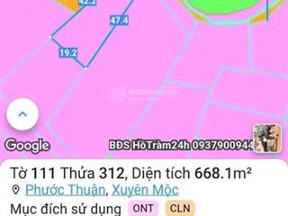 Bán đất tại ven biển, 3,5 tỷ, 3309,4 m2, phước thuận, huyện xuyên mộc, bà rịa vũng tàu