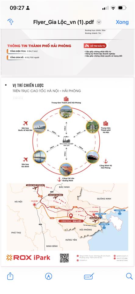 Bán đất khu công nghiệp gia lộc (tỉnh hải dương)