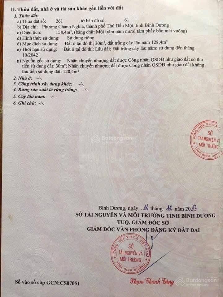 Đất trung tâm chánh nghĩa hẻm 448 đường 30/4. sát bên trường tiểu học chánh nghĩa và trường thpt