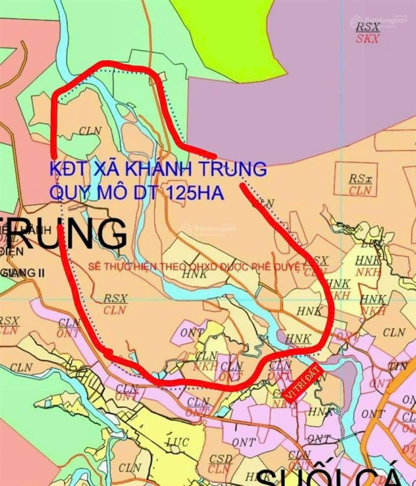 Bán gấp đất giáp suối 576m2 full thổ cư chỉ 436tr, tl 8b, thôn suối cá, xã khánh trung, khánh vĩnh
