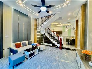 Hẻm xe hơi  hẻm thông  khu dân trí an ninh  ngang gần 5m bề thế  nhà mới full nội thất