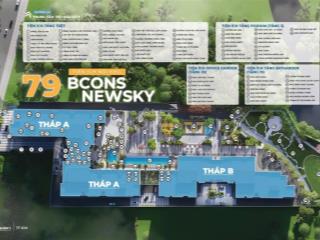 Bán căn hộ 65.54m2 view hồ bơi tầng lộc, hướng bc đông bắc bcons newsky
