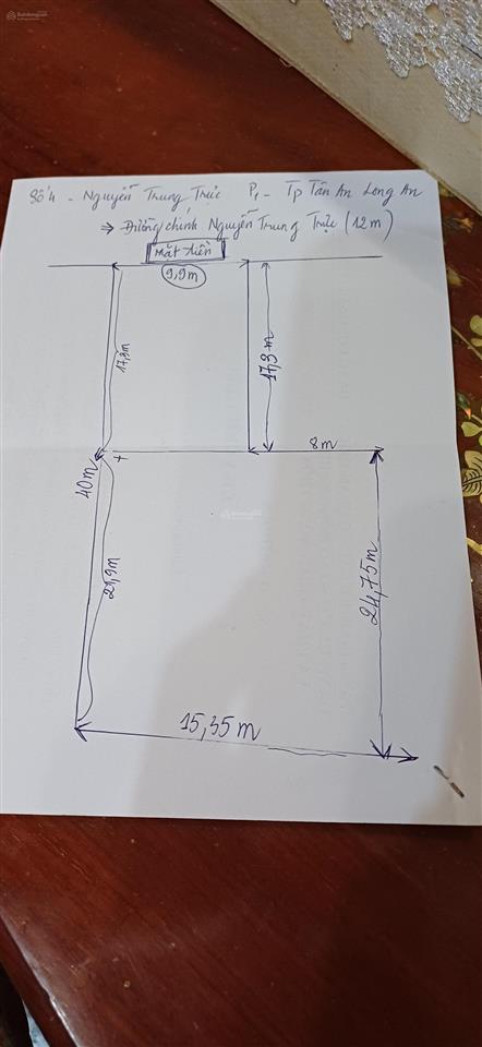 Chính chủ cho thuê nhà + đất mặt tiền số 4 nguyễn trung trực, phường 1, tp tân an, tỉnh long an cũ