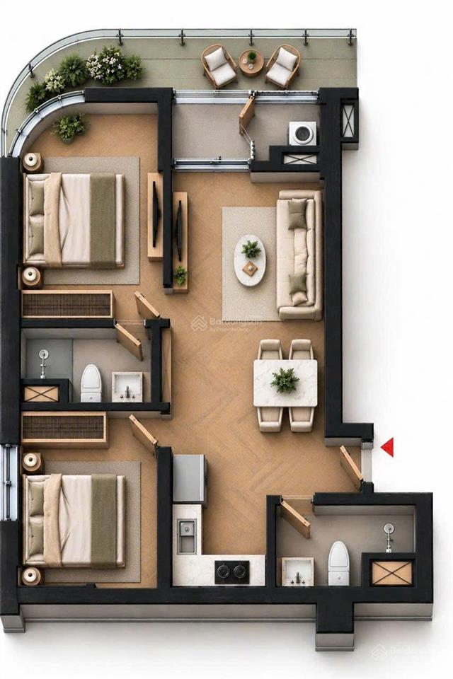 Ngoại giao! bán căn 2pn tại f2 fours tower chỉ từ 3.3 tỷ