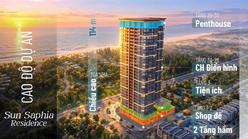 Nổi bật căn studio view biển, thành phố, pháo hoa tại sun saphia của sun group chỉ từ 2,2 tỷ