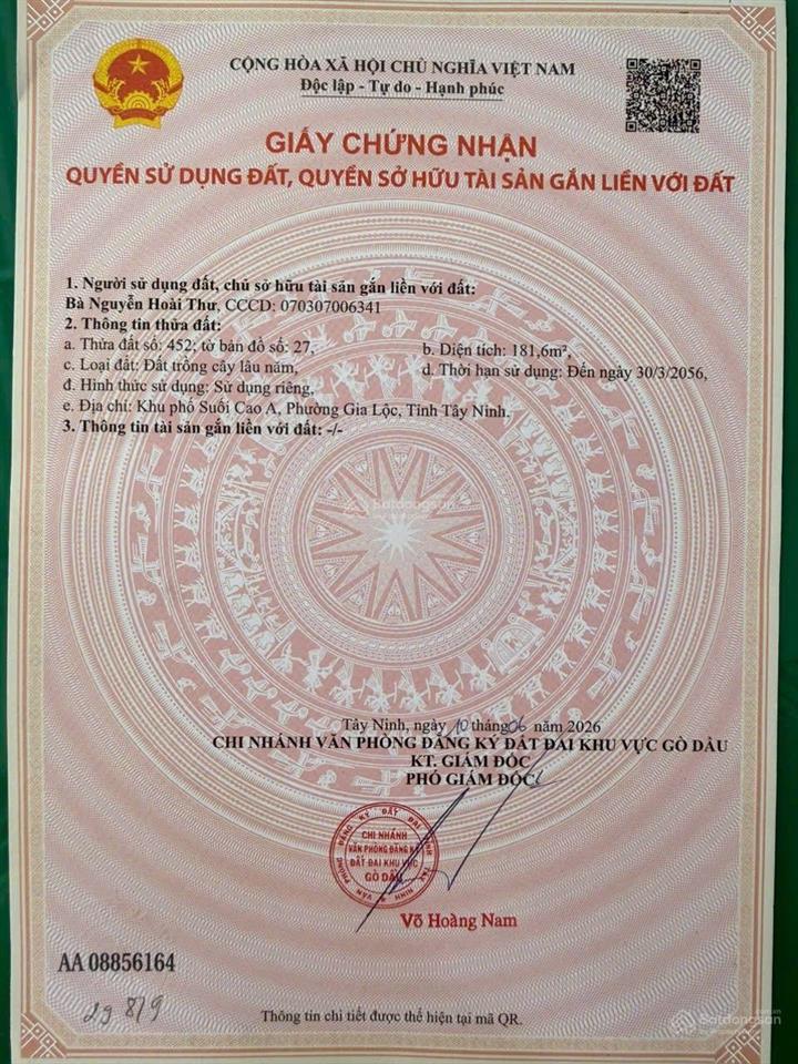 Bán đất nền đầu tư, xây nhà, tích sản