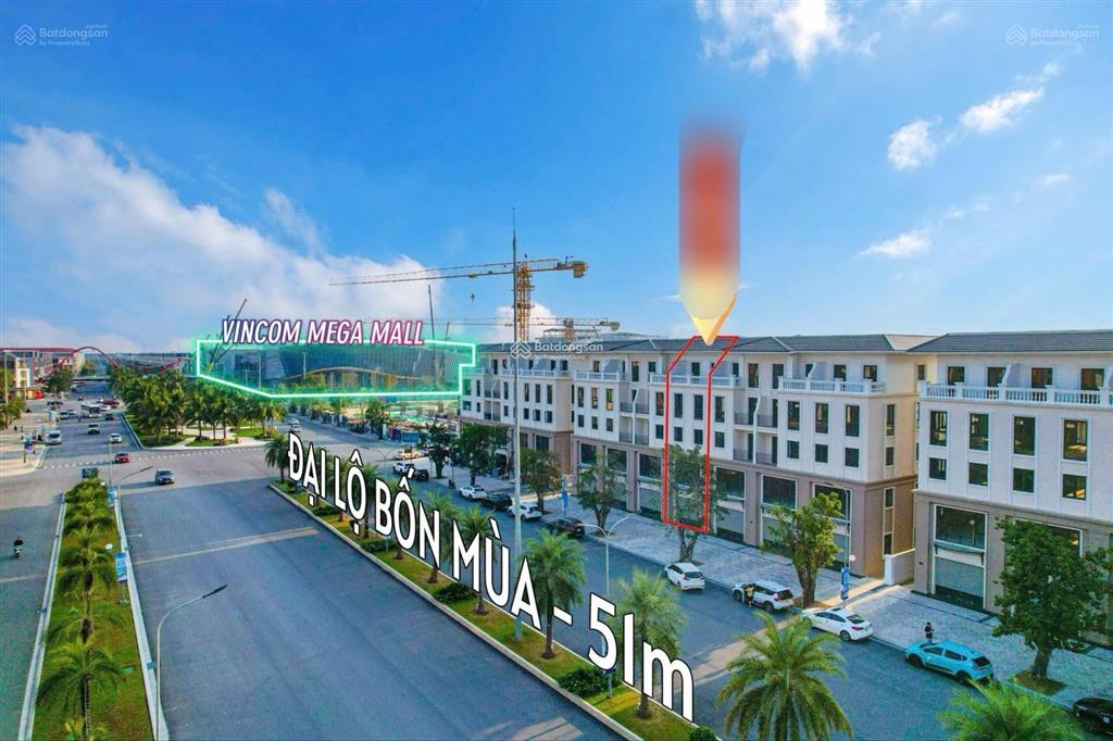Shophouse đại lộ bốn mùa đường 51m  dt 110m2 19,6 tỷ  kinh doanh tốt nhất vinhomes ocean park 3