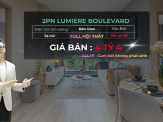 Từ 5,2  4,4 tỷ  căn 2pn full nội thất view công viên