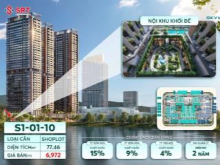 Shoplot khối đế s1.01.10, diện tích 77,46m  sky m