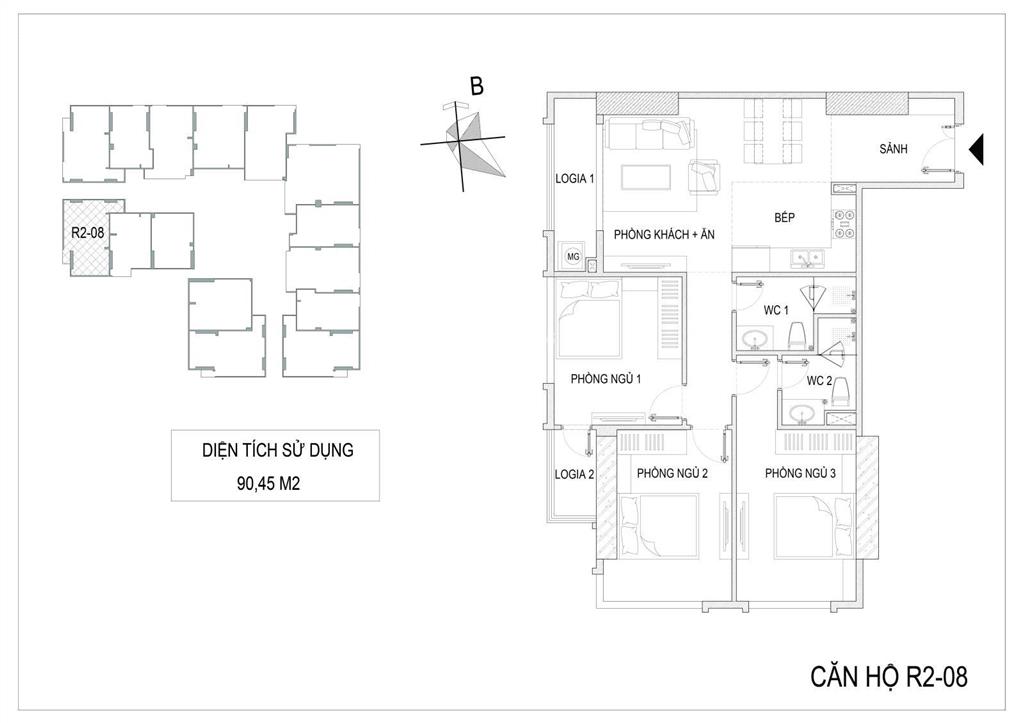 Bán nhanh căn góc 3pn hiếm 90m² tòa r2 sunshine riverside  sổ đỏ sẵn  giá chỉ 9 tỷ bao phí