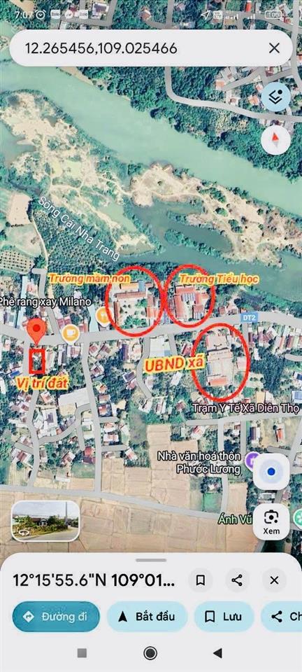 Đất mặt tiền tl2 diên thọ vị trí hiếm ngay trung tâm xã, trường học kinh doanh buôn bán.