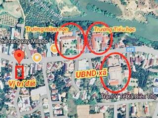 Đất mặt tiền tl2 diên thọ vị trí hiếm ngay trung tâm xã, trường học kinh doanh buôn bán.