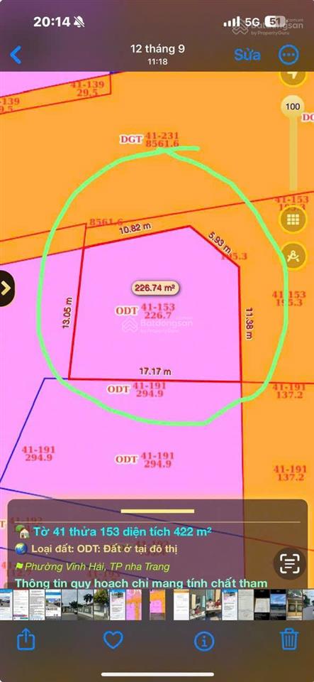 Cần bán lô góc trực biển phạm văn đồng  view biển  nhìn thẳng ra hòn chồng tổng dt 223,7m2