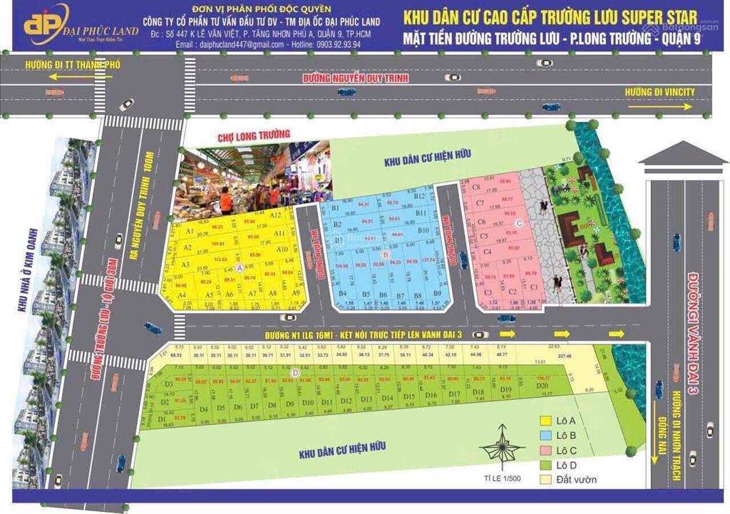 Nền đất đẹp ngay cổng nhà hàng nam bộ  đường trường lưu  5.85 tỷ