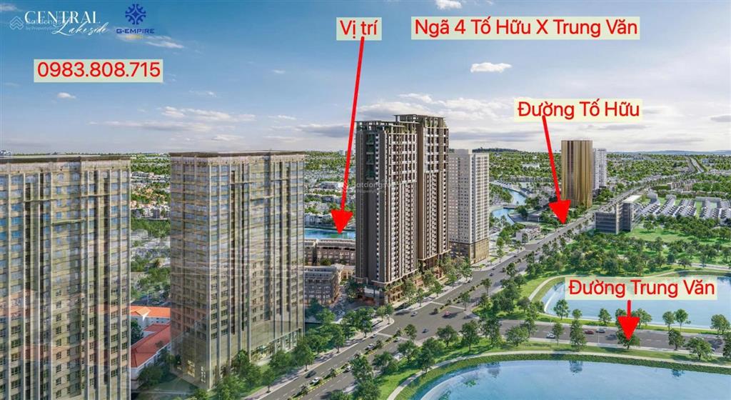 Bán biệt thự central lakeside, giá chỉ từ 31 tỷ, 80m2, 8pn, 10wc, 6 tầng, tố hữu, nam từ liêm