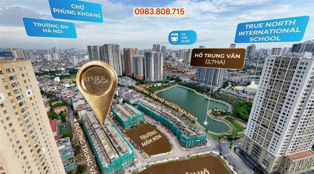 Bán biệt thự central lakeside, giá chỉ từ 31 tỷ, 80m2, 8pn, 10wc, 6 tầng, tố hữu, nam từ liêm