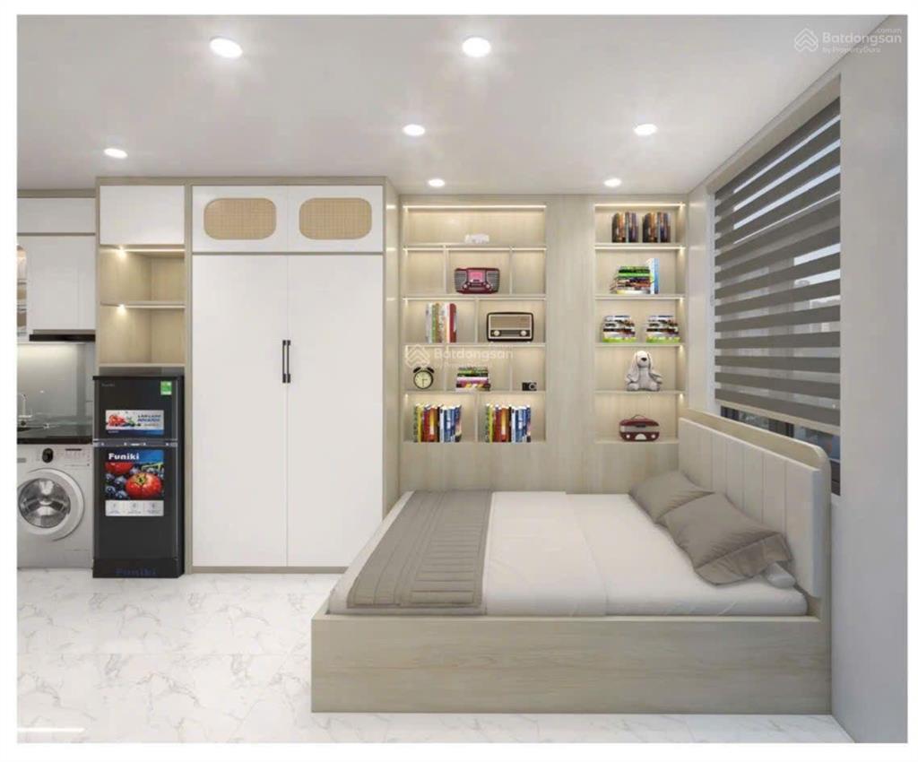 Tòa nhà xây mới ngõ rộng 30m ra ôtô 55m, 7t t.máy mt 4,3m tại lê thanh nghị hbt hn 11 phòng full đồ