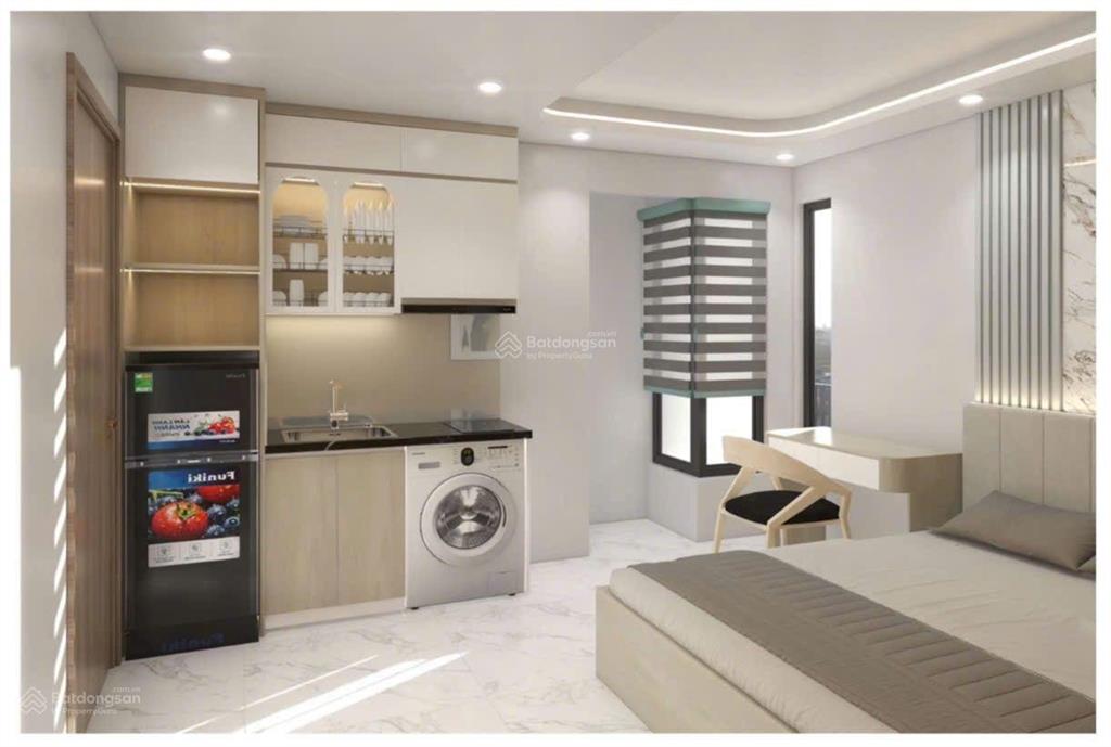 Tòa nhà xây mới ngõ rộng 30m ra ôtô 55m, 7t t.máy mt 4,3m tại lê thanh nghị hbt hn 11 phòng full đồ