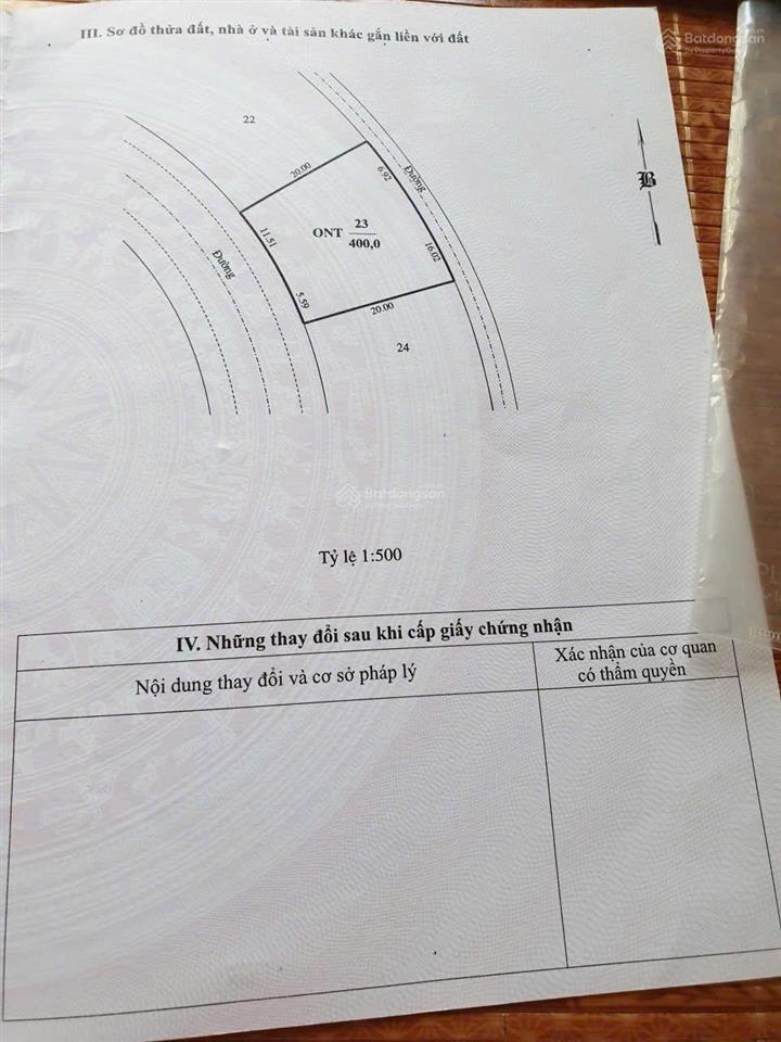 Bán đất gần biệt thự anara bình tiên 400m² full thổ cư giá tham khảo tốt trong khu vực