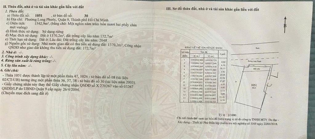 Bán đất tại long thuận, 83 triệu / m2, 1542 m2, mặt tiền 33m, ngõ rộng 16m