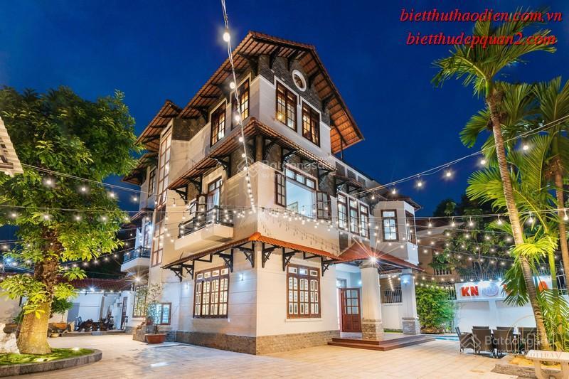 Bán biệt thự 2 mặt tiền đường an phú, an khánh khuôn viên 611m2