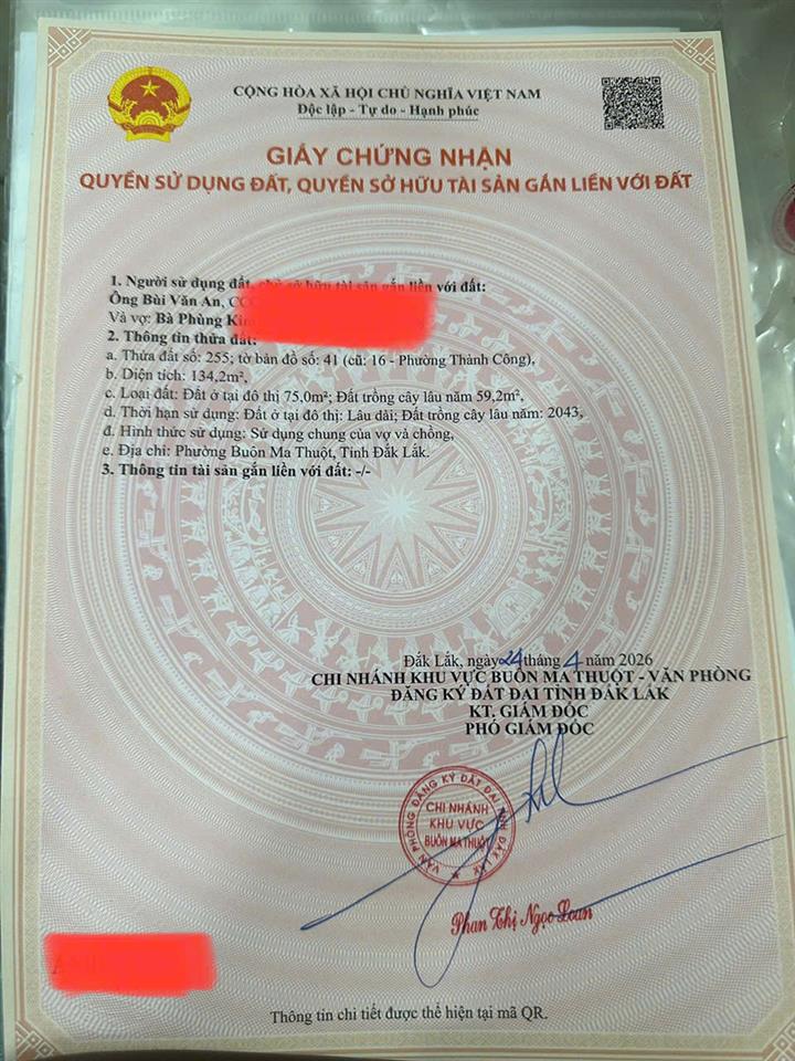 BÁN NHÀ NGUYÊN CĂN VÀ 6 PHÒNG TRỌ ĐANG CÓ THU NHẬP 14 TRIỆU/THÁNG TẠI BUÔN MA THUỘT, ĐẮK