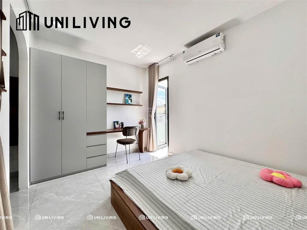 Căn hộ 1 phòng ngủ đẹp gần đại học văn lang  cửa sổ, ban công, full nội thất