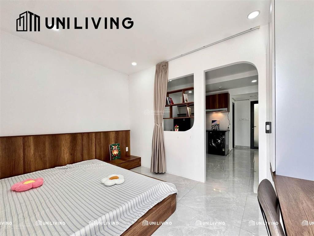 Căn hộ 1 phòng ngủ đẹp gần đại học văn lang  cửa sổ, ban công, full nội thất